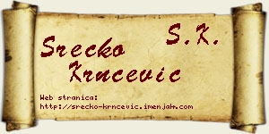 Srećko Krnčević vizit kartica